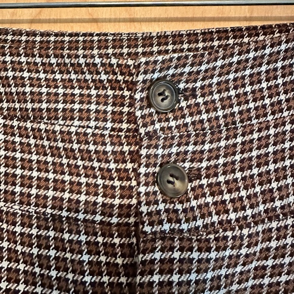 Cider - Mini Plaid Wide Leg Trousers - Picture 3 of 5